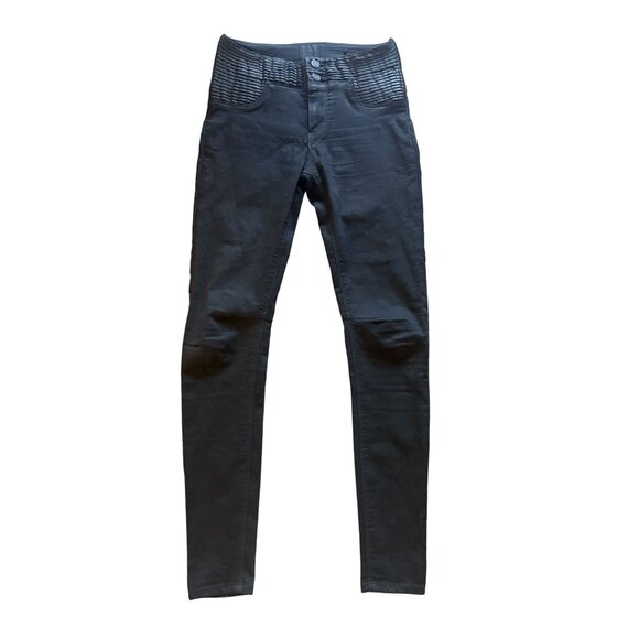 RtA Skinny Moto Jeans in Black - Picture 1 of 8